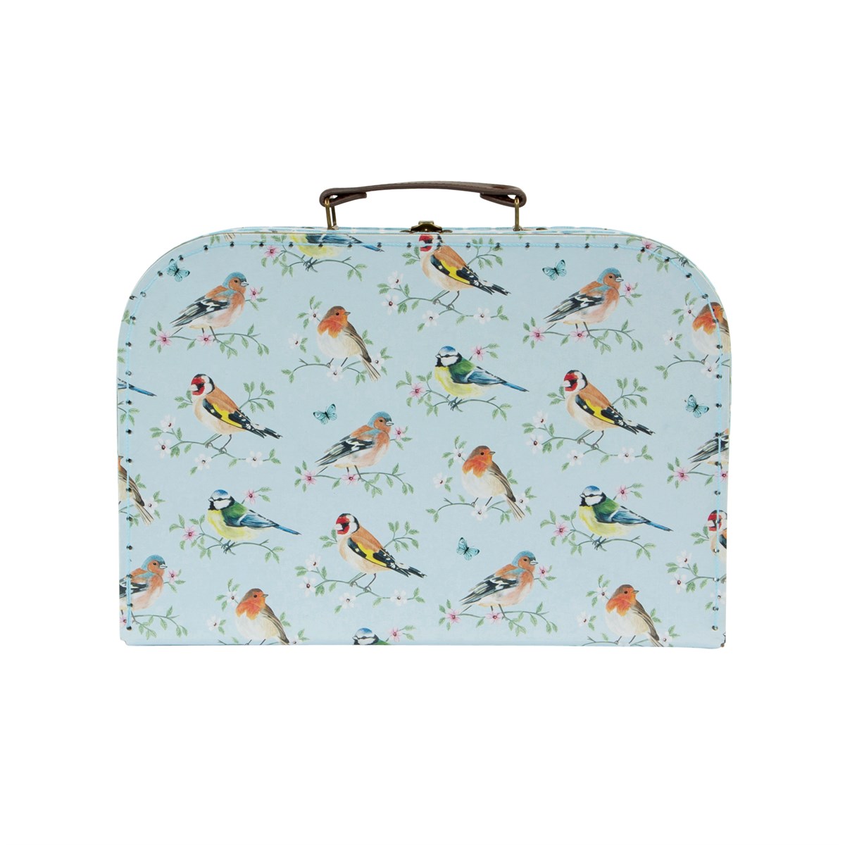 HISTOIRE DAVANT VALISETTE CARTON MOTIF OISEAUX GRAND FORMAT