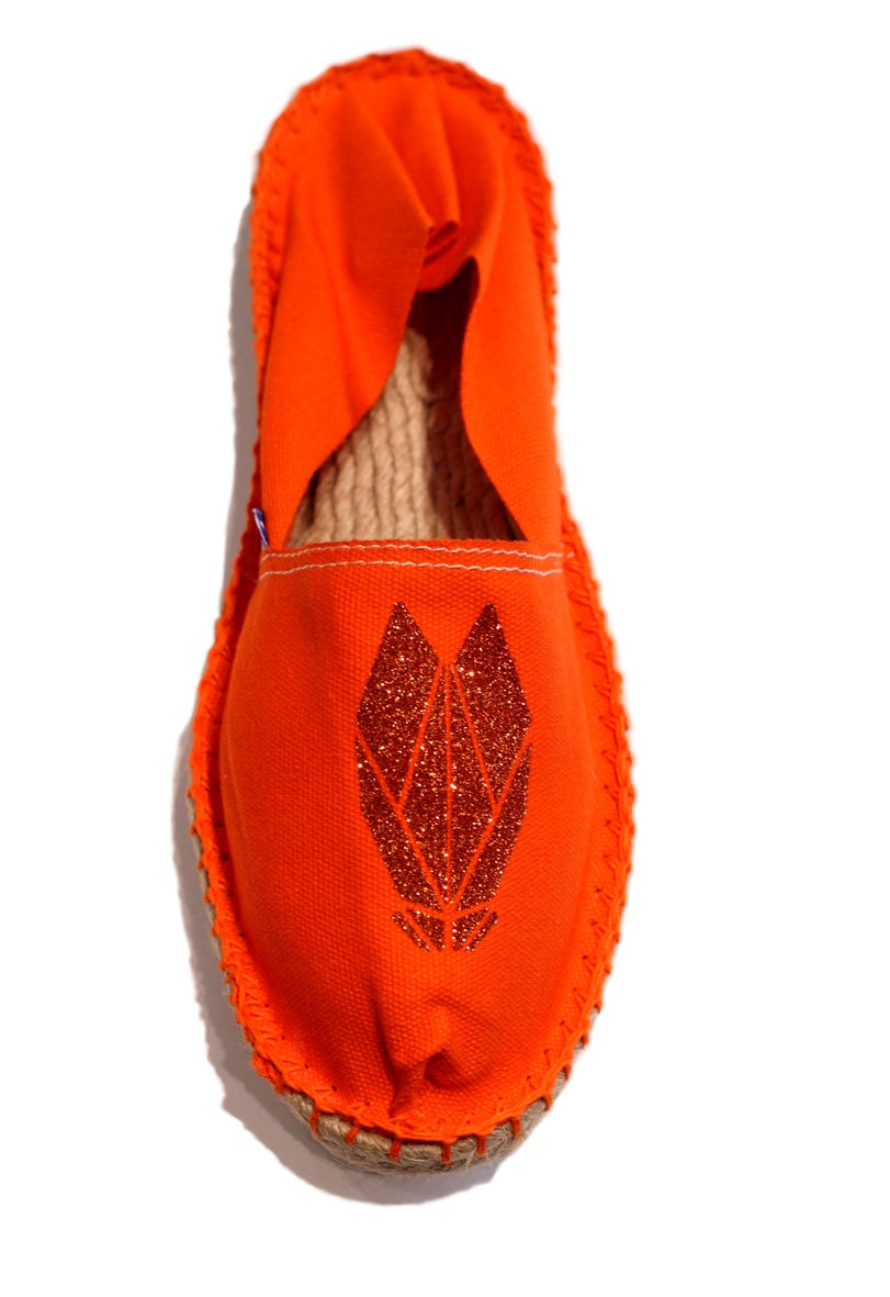 HISTOIRE DAVANT ESPADRILLE ORANGE JACOTTE CHUCHOTE