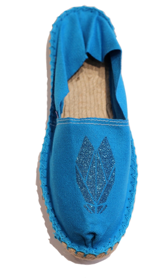 HISTOIRE DAVANT ESPADRILLE BLEU JACOTTE CHUCHOTE