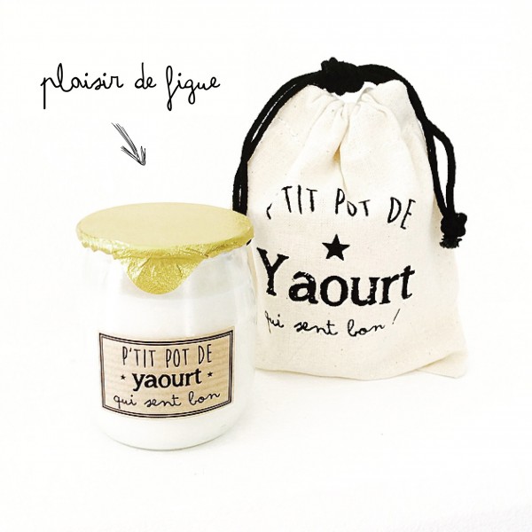 BOUGIE PETIT POT DE YAOURT PARFUM PLAISIR DE FIGUE