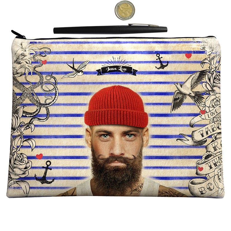 HISTOIRE DAVANT GRANDE POCHETTE HOMME BARBU JEAN LOU LAISSEZ LUCIE FAIRE 3
