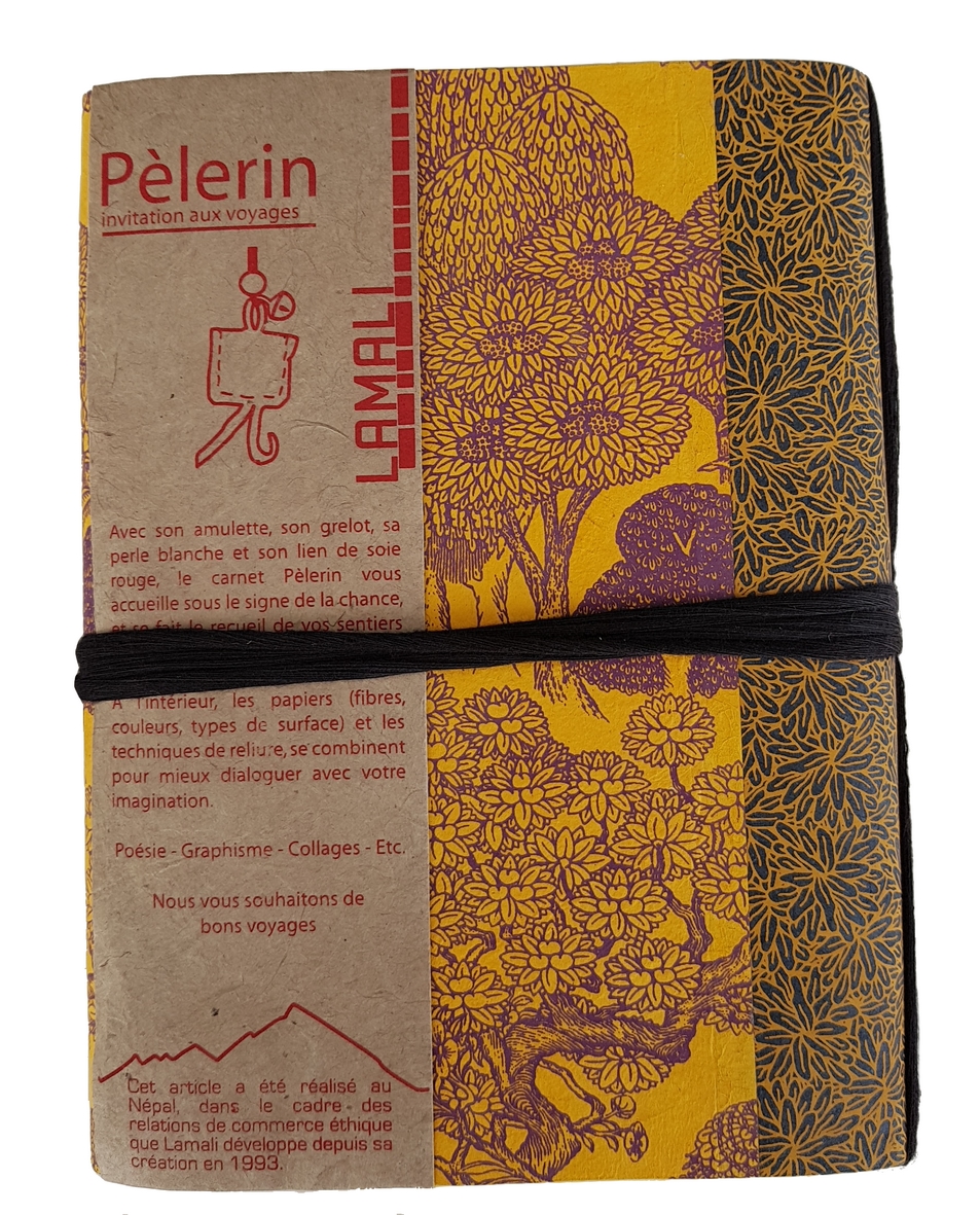 HISTOIRE DAVANT CARNET PELERIN ASHVINS JAUNE MOTIF FLEURS JUNGLE 2