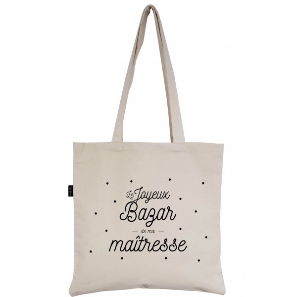 histoire-d-avant-sac-tote-bag-écru-le-joyeux-bazar-de-ma-maîtresse cadeau maitresse