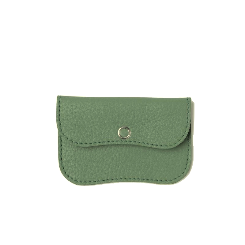 HISTOIRE DAVANT PORTE  CARTE MINI ME CUIR SOUPLE VERT FOREST