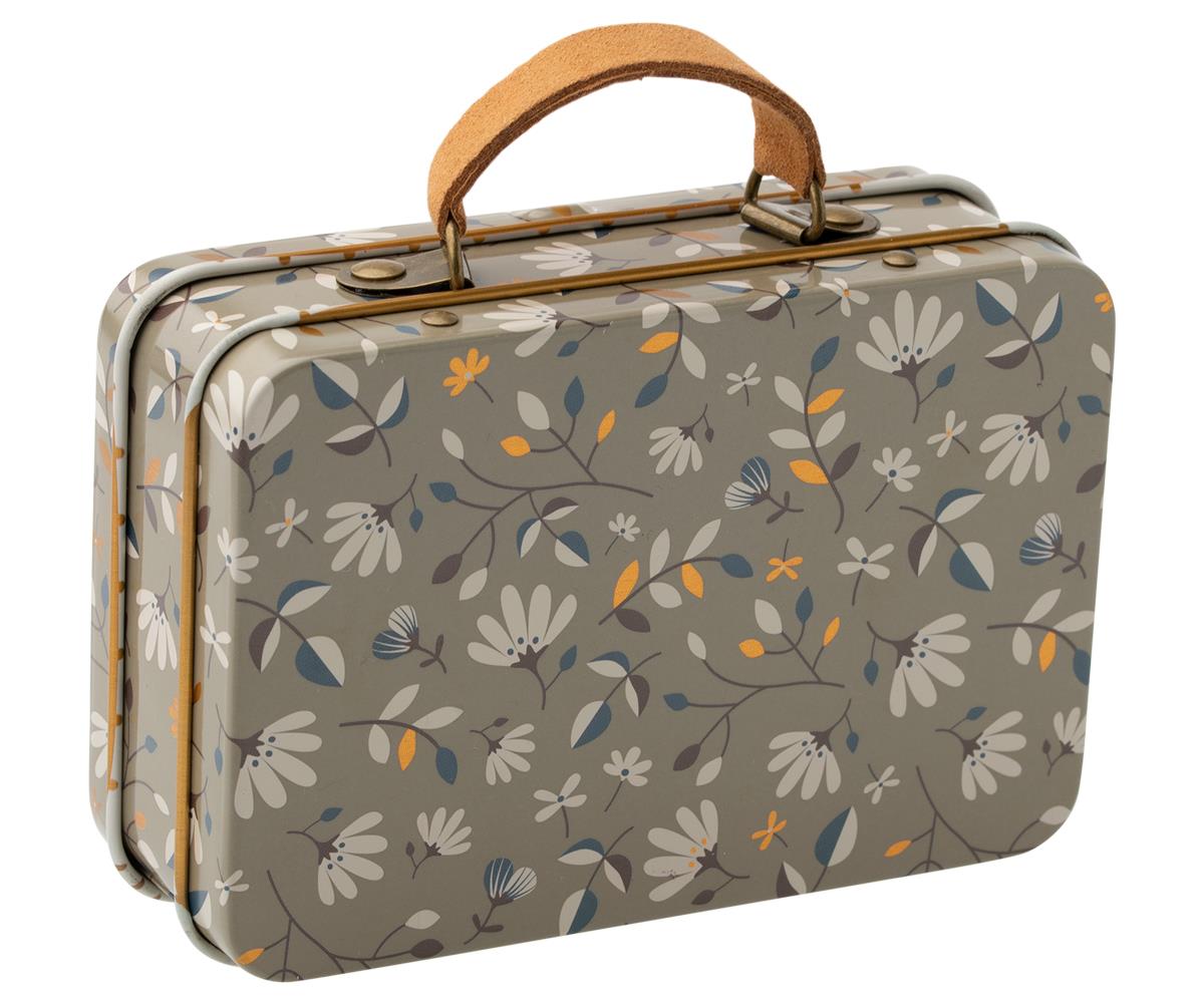 HISTOIRE DAVANT  VALISE METAL MARRON FLEURS