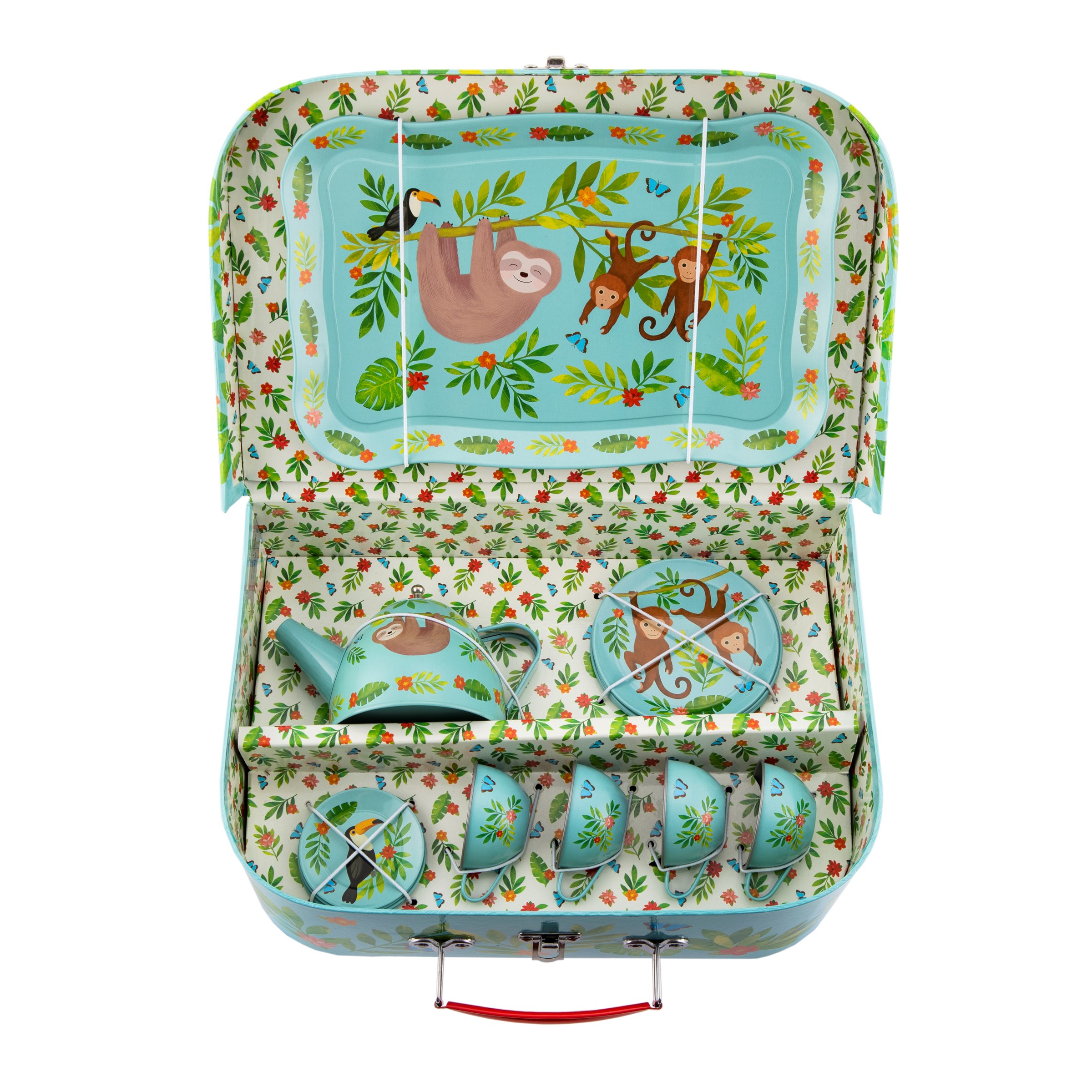 VALISE SERVICE A THE POUR ENFANTS LE PARESSEUX ET SES AMIS