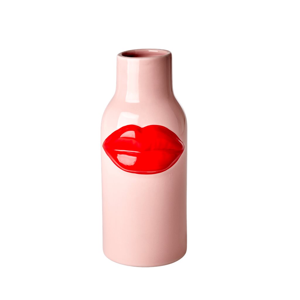 histoire-d-avant-vase-ceramique-rose-bouche-rouge