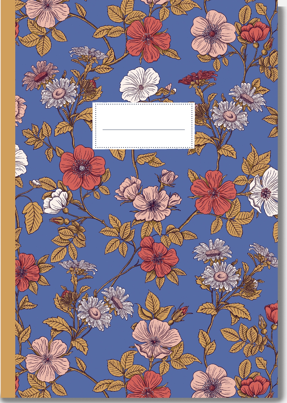 Cahier format A5 motif fleurs pommiers