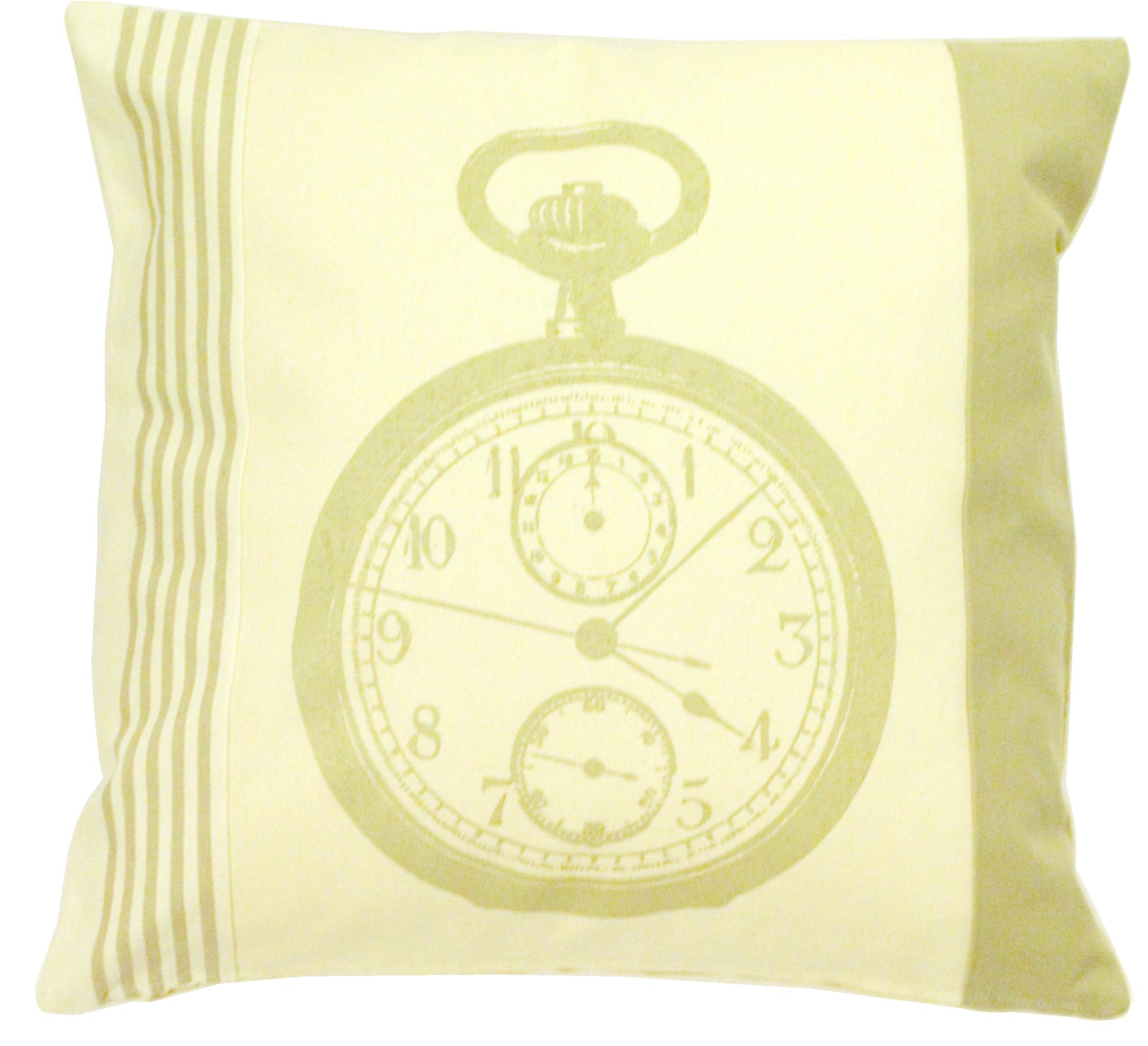 COUSSIN SERIGRAPHIE MONTRE BEIGE