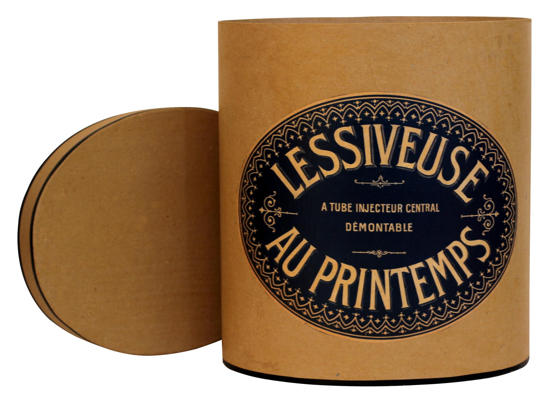 Lessiveuse Lp008 Boite ovale en carton avec l'illustration Lessiveuse moyen format