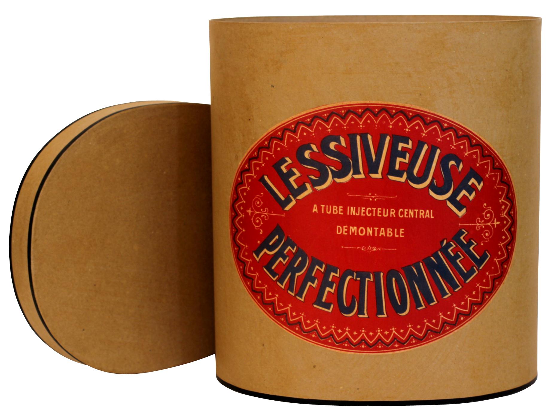 Lessieveuse Bucket Boite ovale en carton grand format et l'illustration Lessiveuse