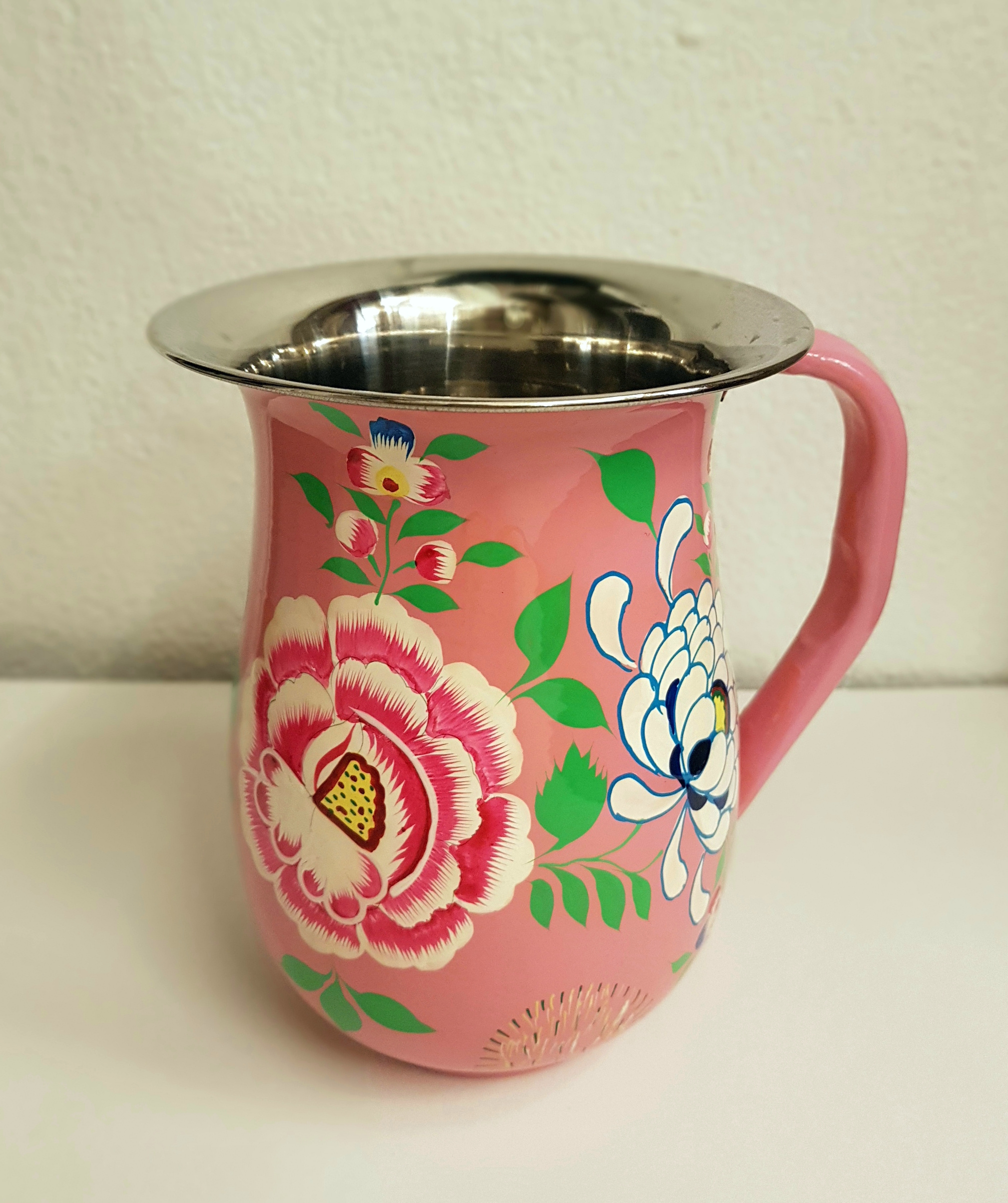carafe inox motif fleurs
