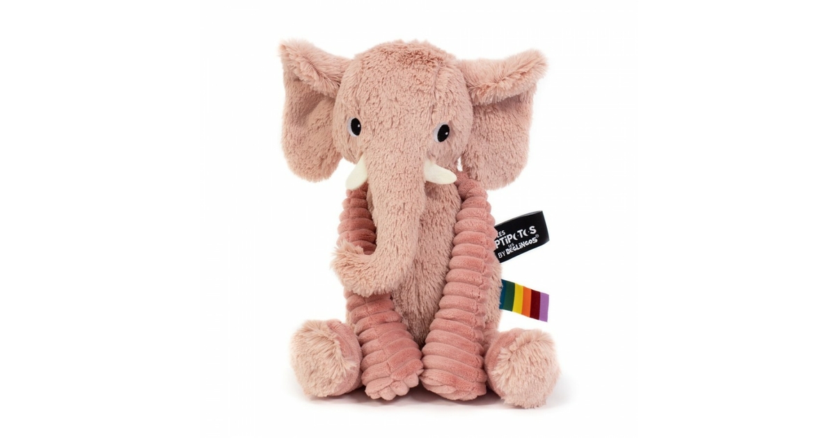 Peluche éléphant Dimoitou maman et bébé jaune moutarde - Les Ptipotos – Les Déglingos