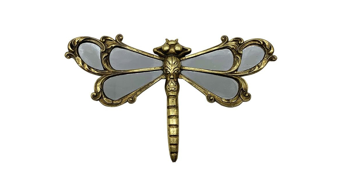 Décoration murale DKD Home Decor Miroir Doré Résine Papillon (25 x 4,5 x 25 cm) | Leroy Merlin