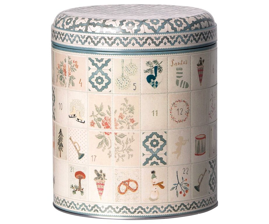 Boîte à Gâteaux Métal Noël - Grand Modèle Nuit Avant Noël - 3 Litres - Neuf