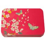 HISTOIRE DAVANT BOITE METAL PAPILLONS COULEUR ROSE