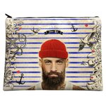 HISTOIRE DAVANT GRANDE POCHETTE HOMME BARBU JEAN LOU LAISSEZ LUCIE FAIRE