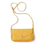 HISTOIRE DAVANT PETIT SAC KEECIE HUMMING CUIR SOUPLE JAUNE