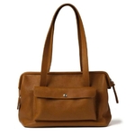 HISTOIRE DAVANT SAC KEECIE ROOM SERVICE CUIR SOUPLE COGNAC