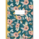 HISTOIRE DAVANT CAHIER A5 MOTIF FLEURS SAUMON PASCALE EDITIONS