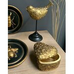 STATUE OISEAU DORE 16X9.5X23CMS 2