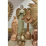 HISTOIRE DAVANT ANGE ANTIQUE VERT 36CMS ET SA COUPELLE MEANDER 2