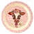 HISTOIRE DAVANT ASSIETTE ENFANT MELAMINE ANIMAUX DE LA FERME ROSE