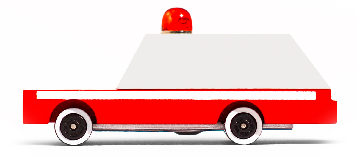 Voiture ambulance en bois Candycar