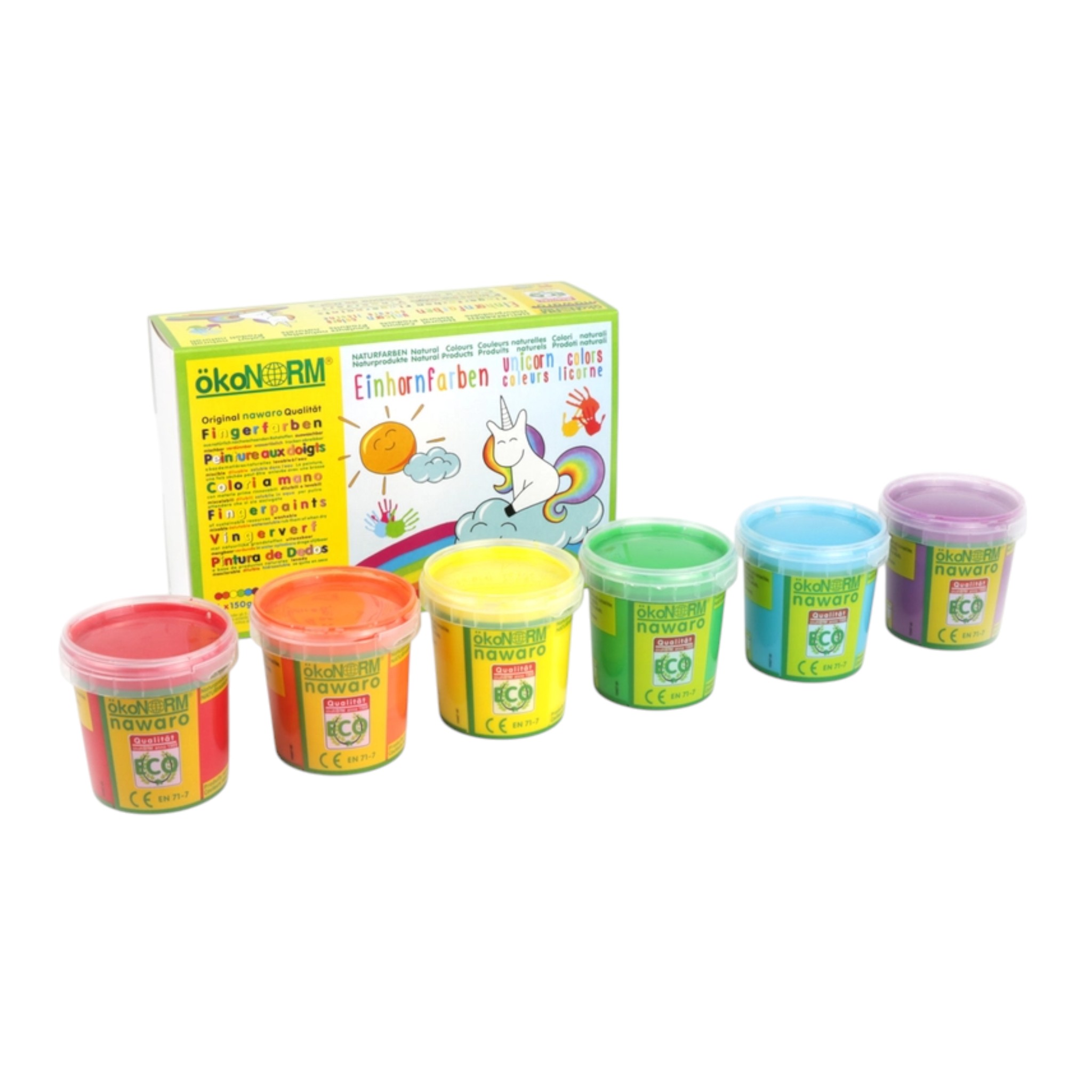 Peinture à doigts écologique – Lot de 6 pots naturels et non toxiques