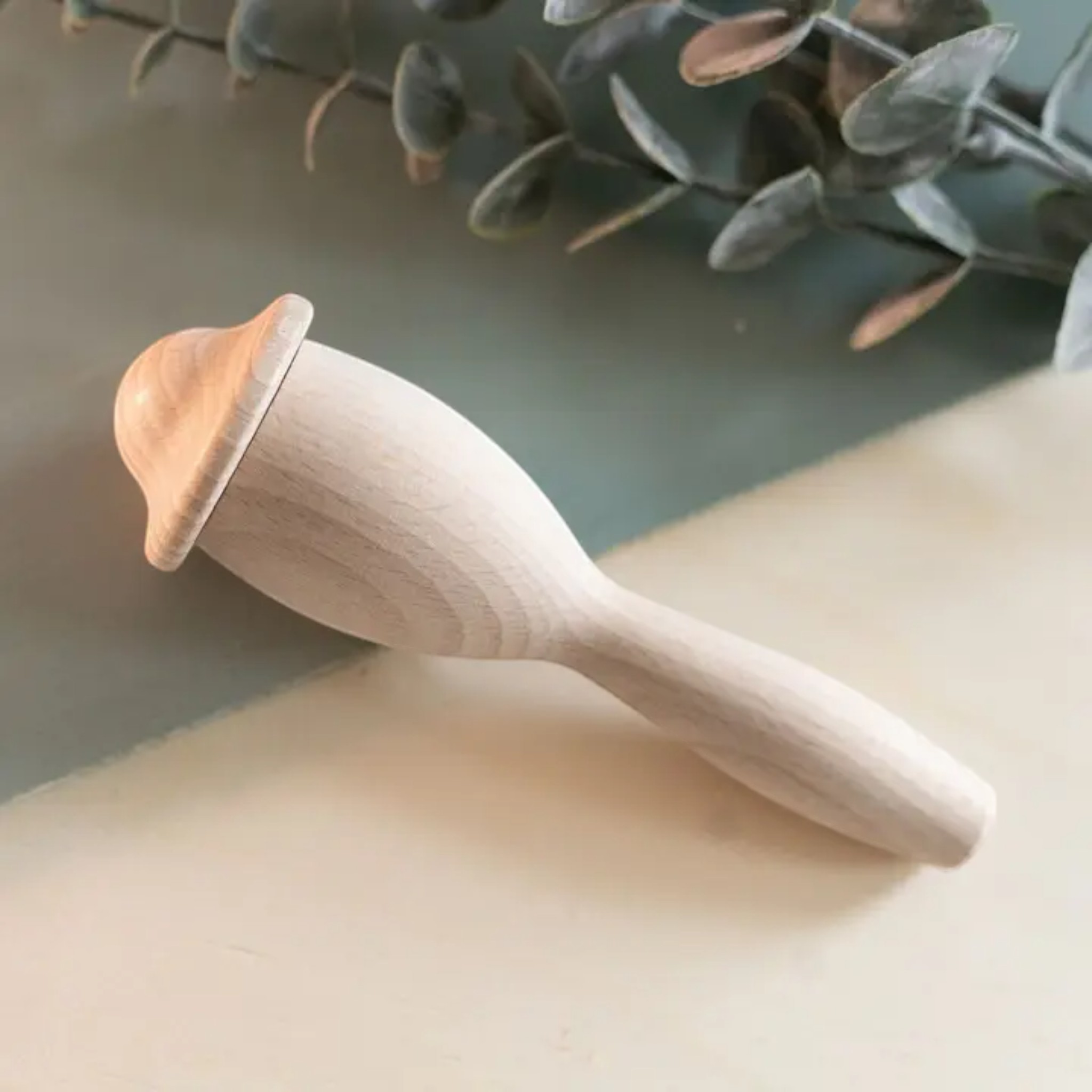 Hochet musical en bois à remplir