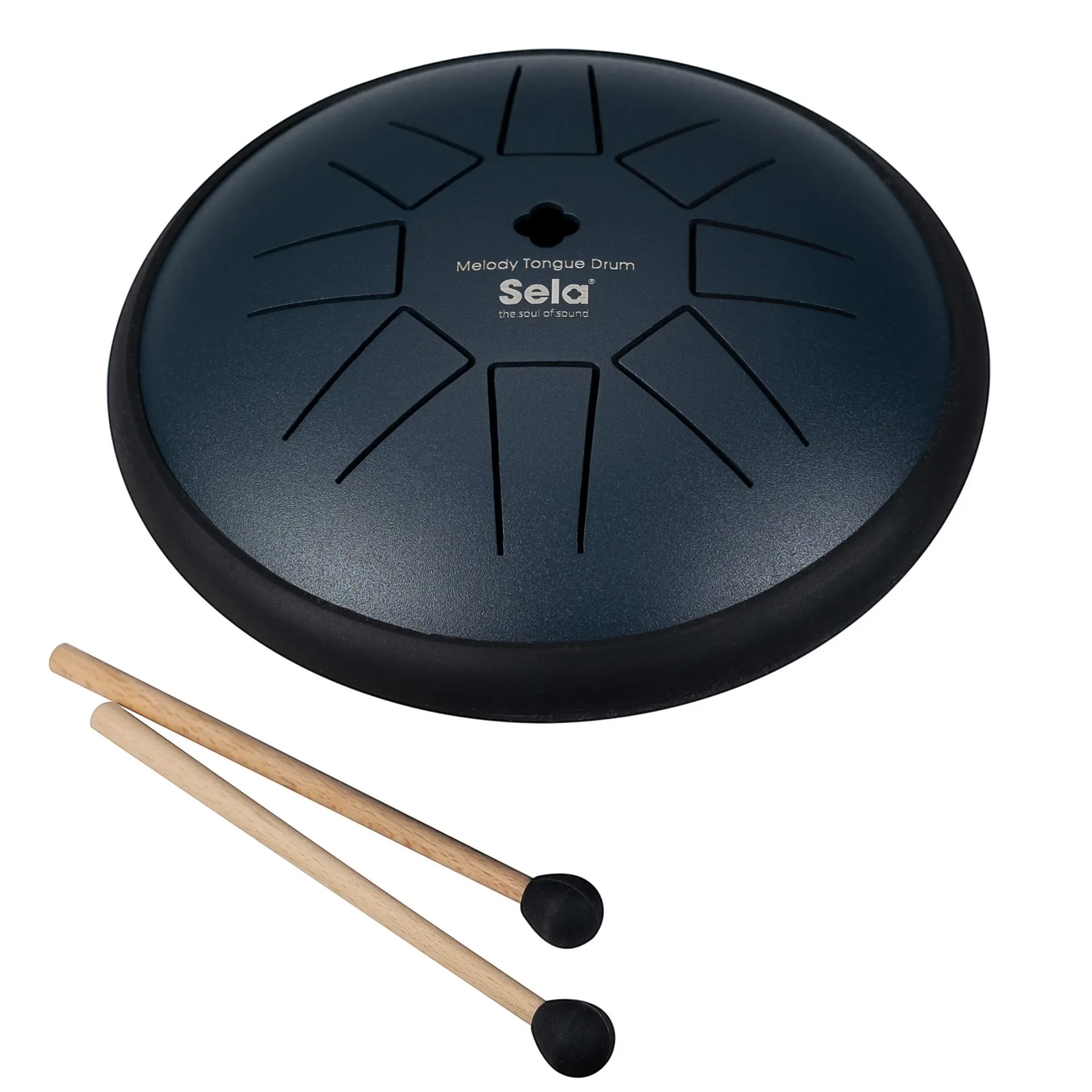 Tambour tongue drum en ré majeur – Sela Melody 6 pouces bleu relaxation et éveil musical