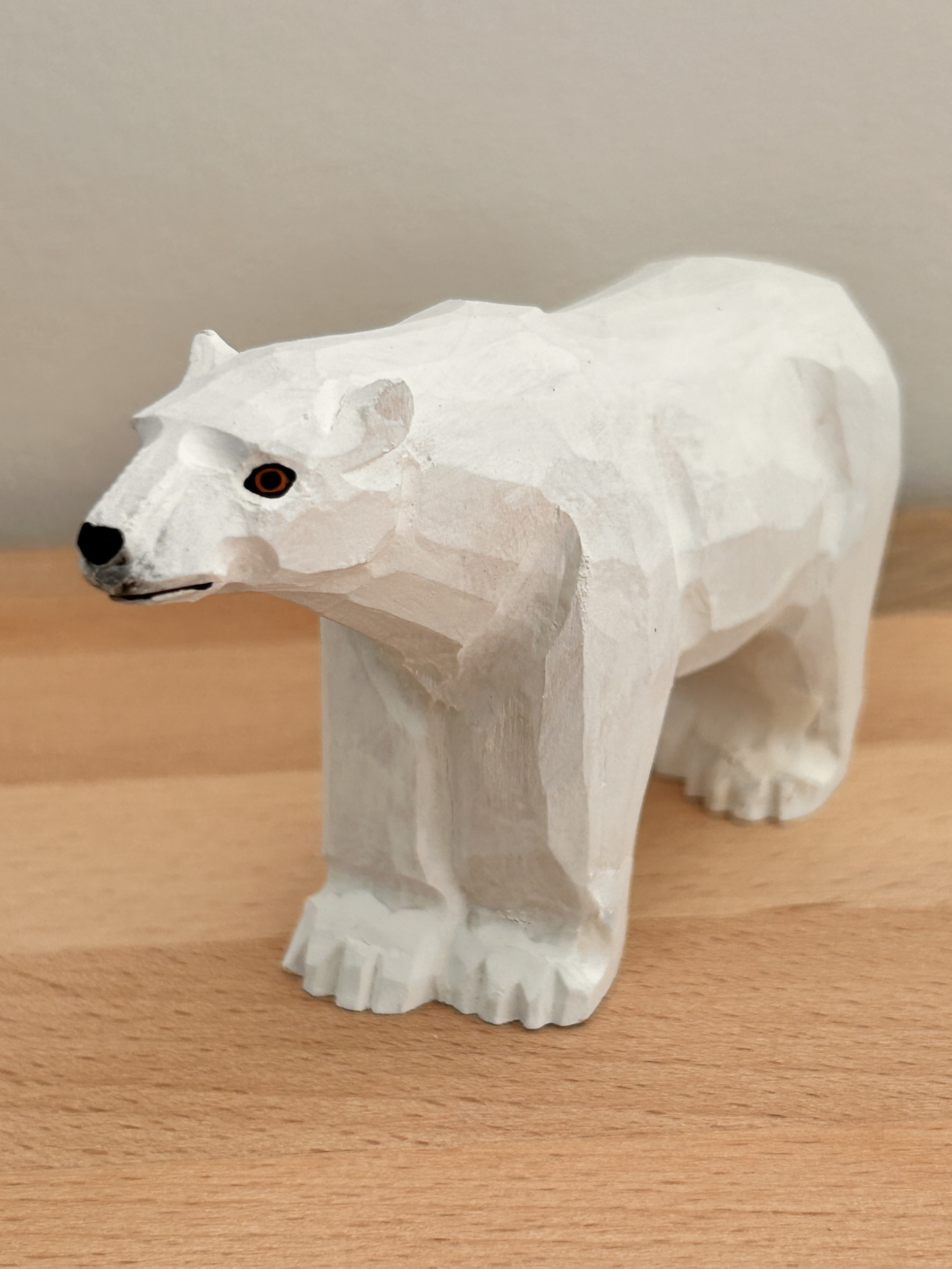 Ours polaire en bois – Figurine réaliste Wudimals