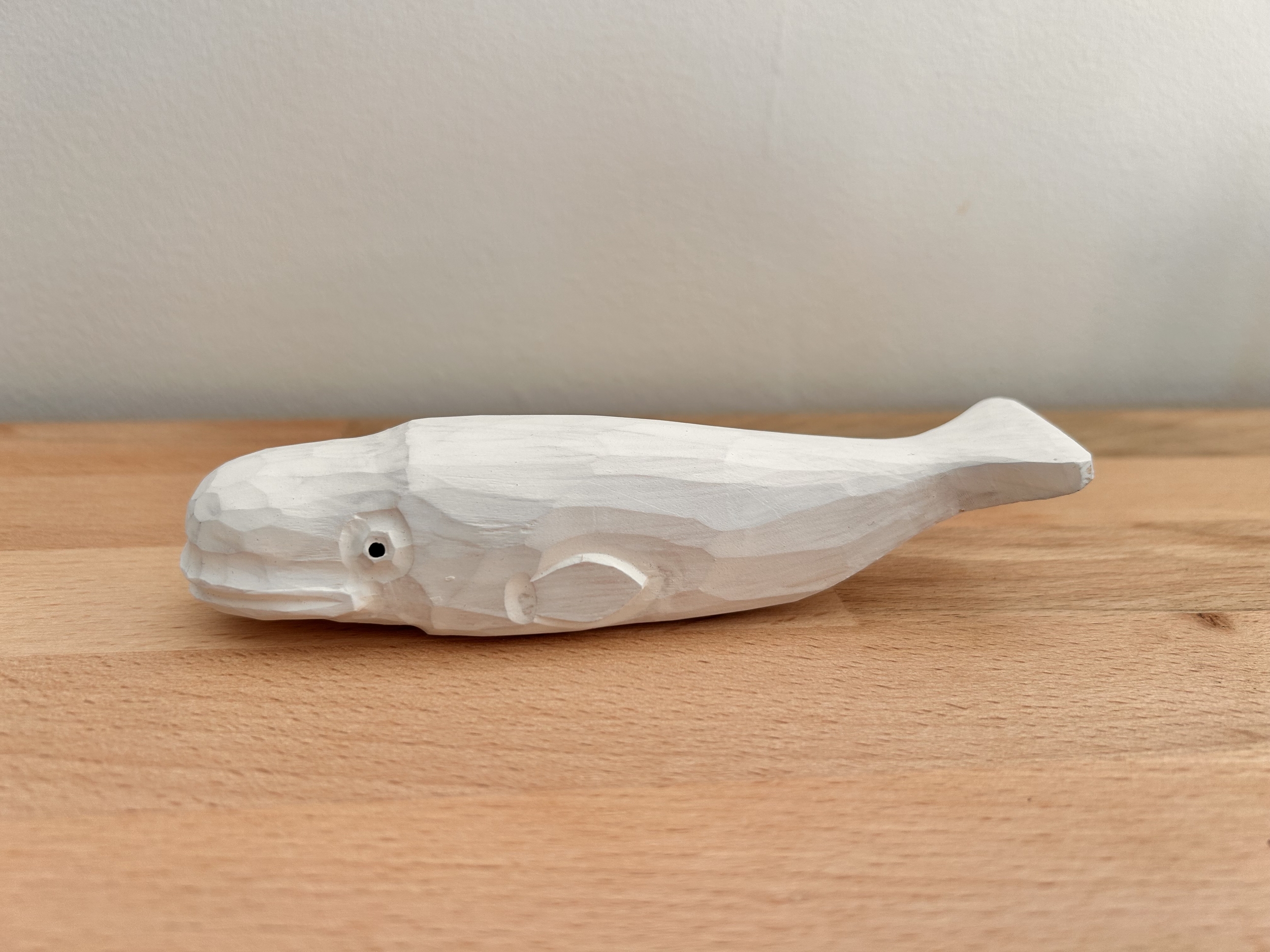 Baleine Béluga en bois – Figurine réaliste Wudimals