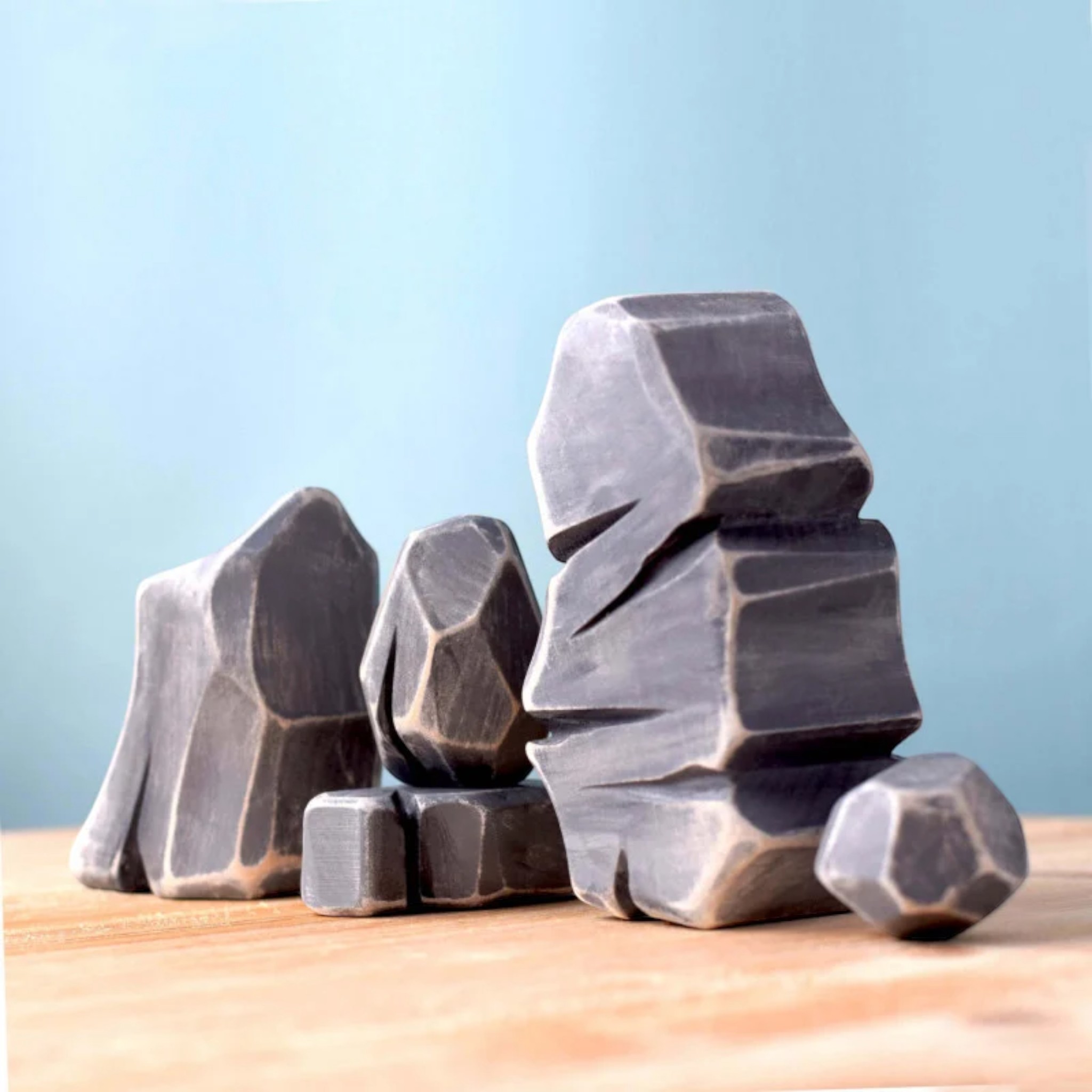 Rochers en bois – Élément de jeu libre Bumbu Toys