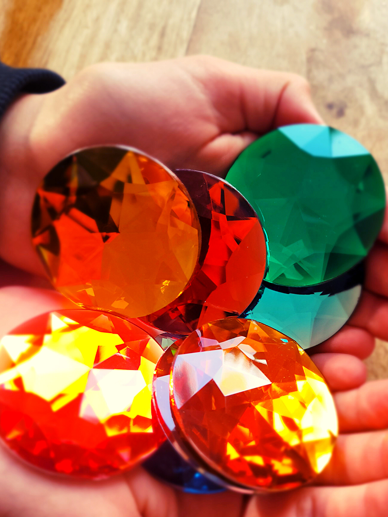 Pierres précieuses géantes – Jeu sensoriel et créatif – Bauspiel
