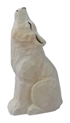 Loup arctique en bois – Figurine réaliste Wudimals