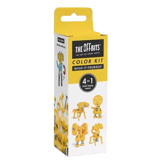 Kit créatif robot à construire – Color Kit jaune – The OffBits (20 pièces)