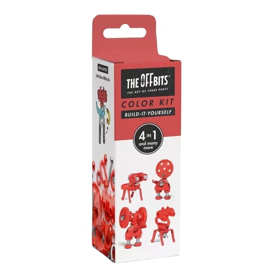 Kit créatif robot à construire – Color Kit rouge – The OffBits (20 pièces)