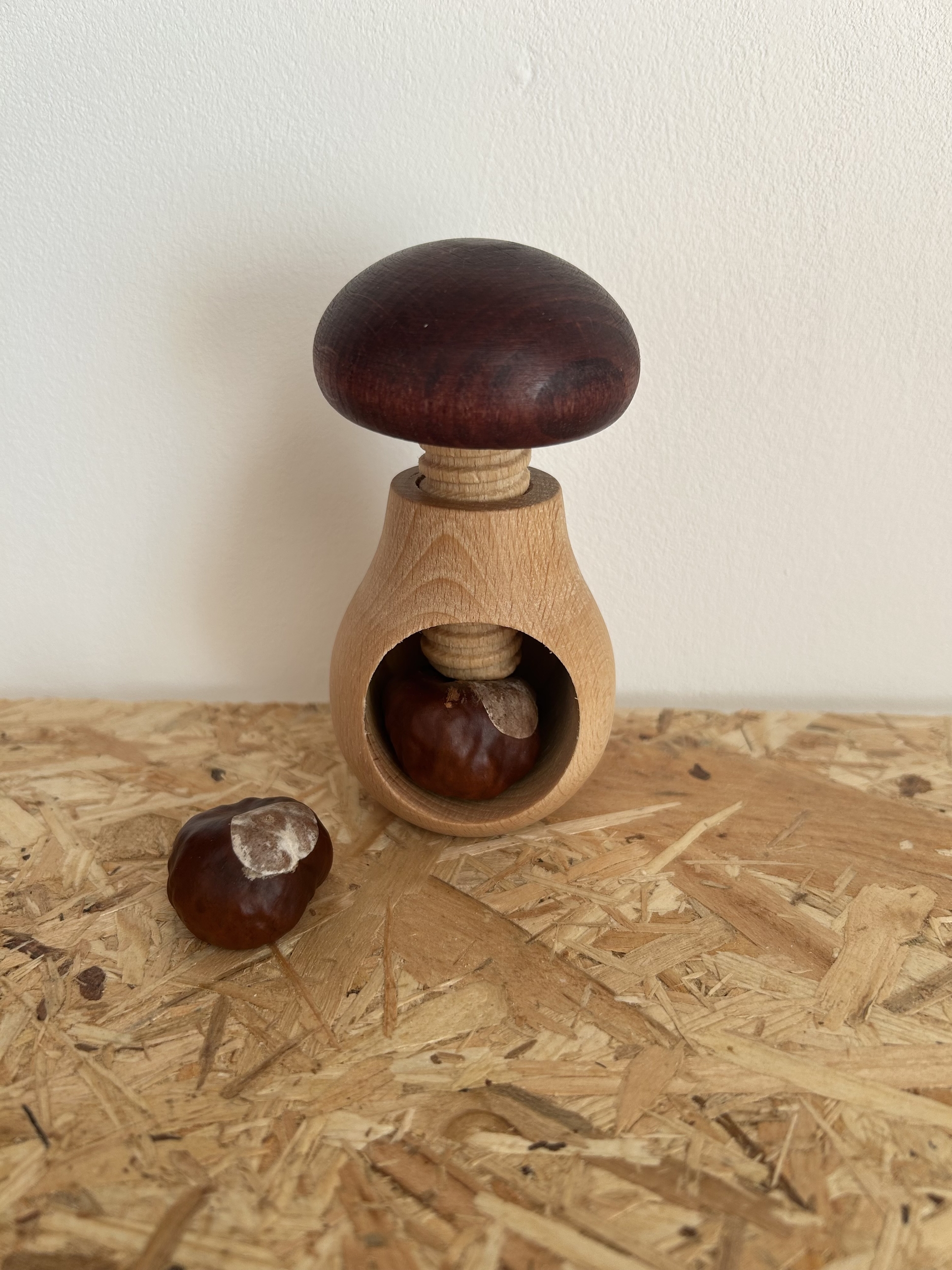 casse noix champignon marron