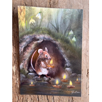 carte postale souris bougies