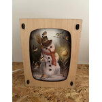 carte bonhomme neige lampe eteinte