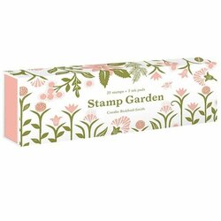 8 Tampons En Bois Motifs Fleurs + 3 Encres - Idéal Scrapbooking, Cartes Fait Main, DIY