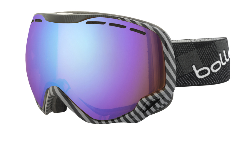 21303 EMPEROR BLACK & GREY PLAID POLARIZED AURORA