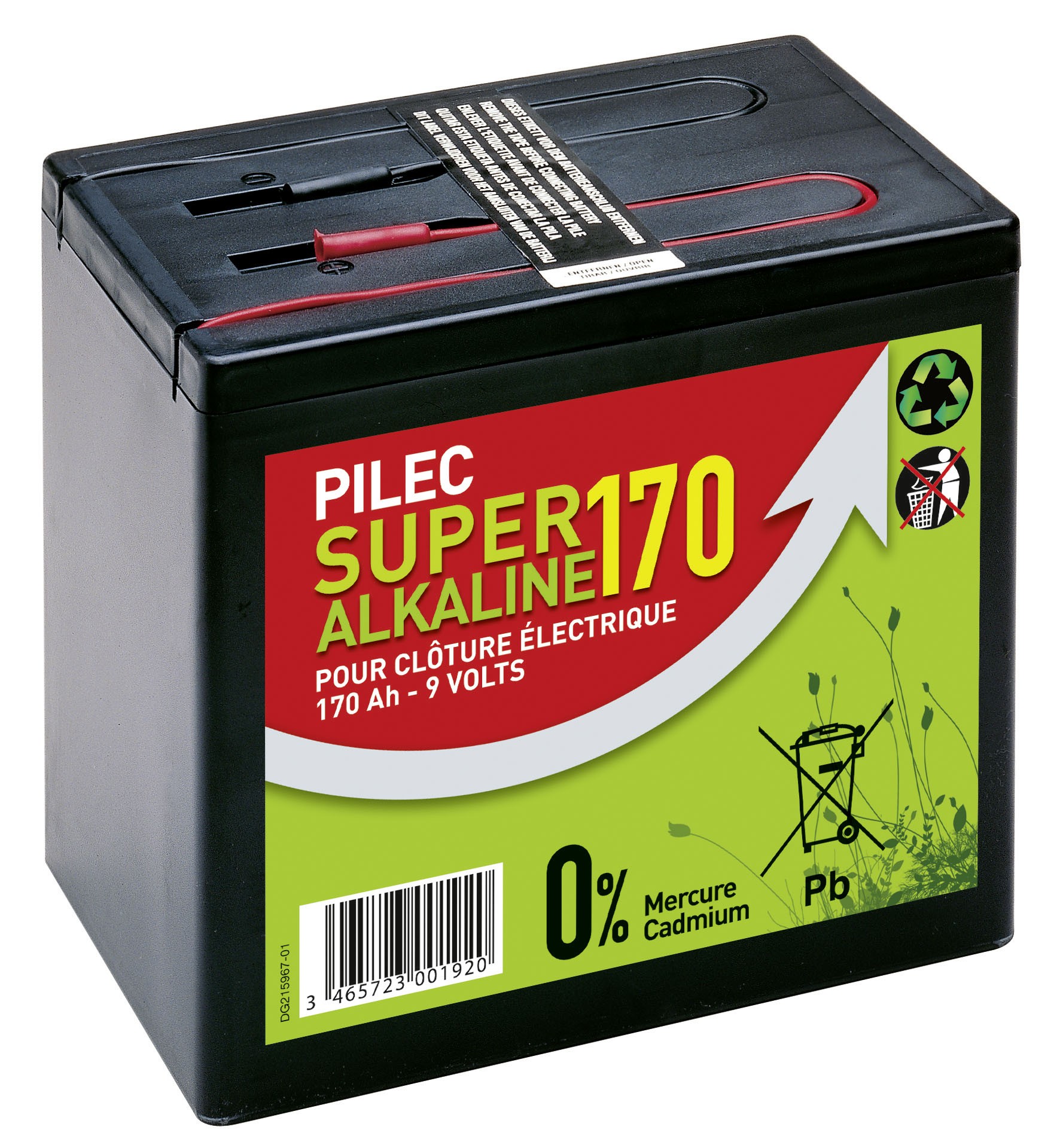 Pile de cloture Alcaline 170 AH