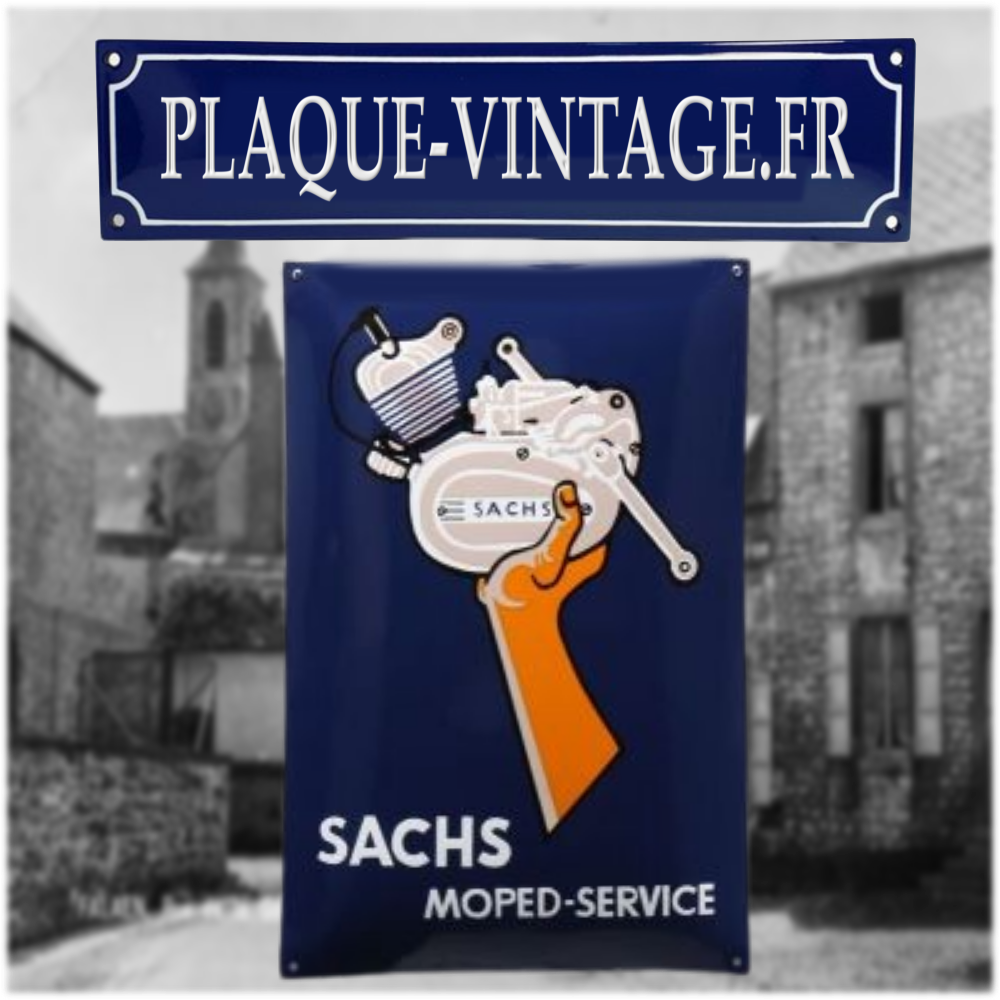 plaque émaillée sachs moped-service