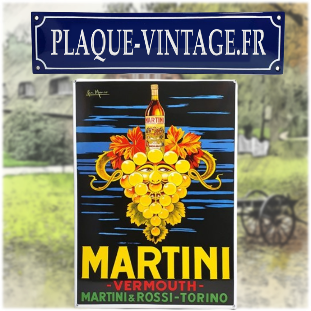 plaque émaillée martini