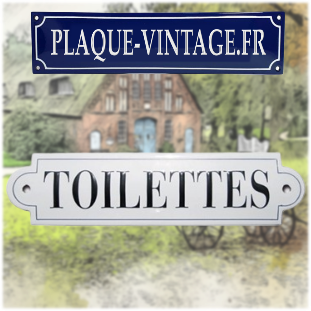 plaque émaillée toilettes
