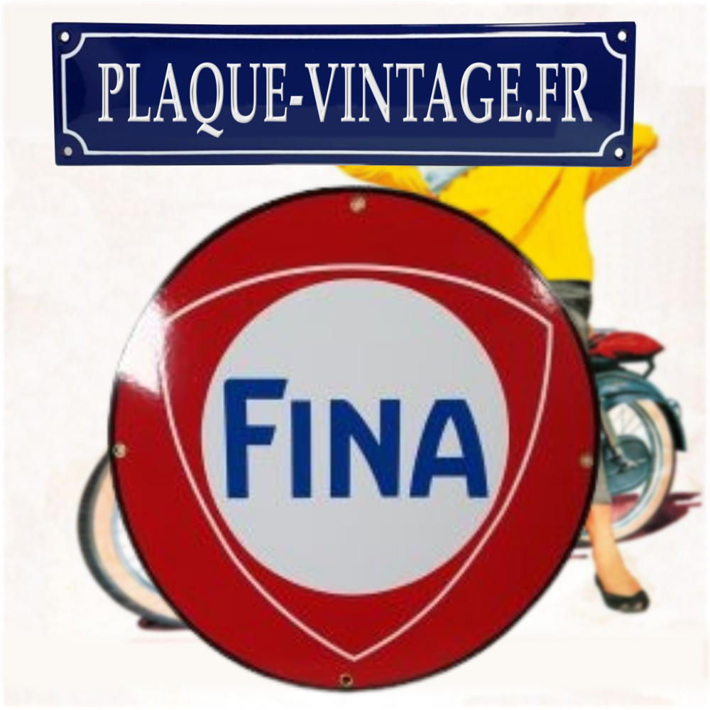 plaque émaillée fina logo