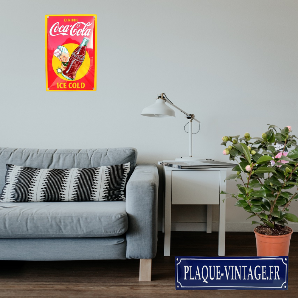 plaque émaillée coca-cola 20x30 cm
