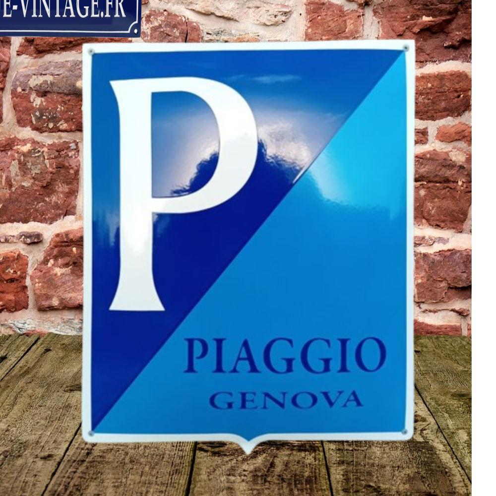 plaque émaillée Piaggio genova